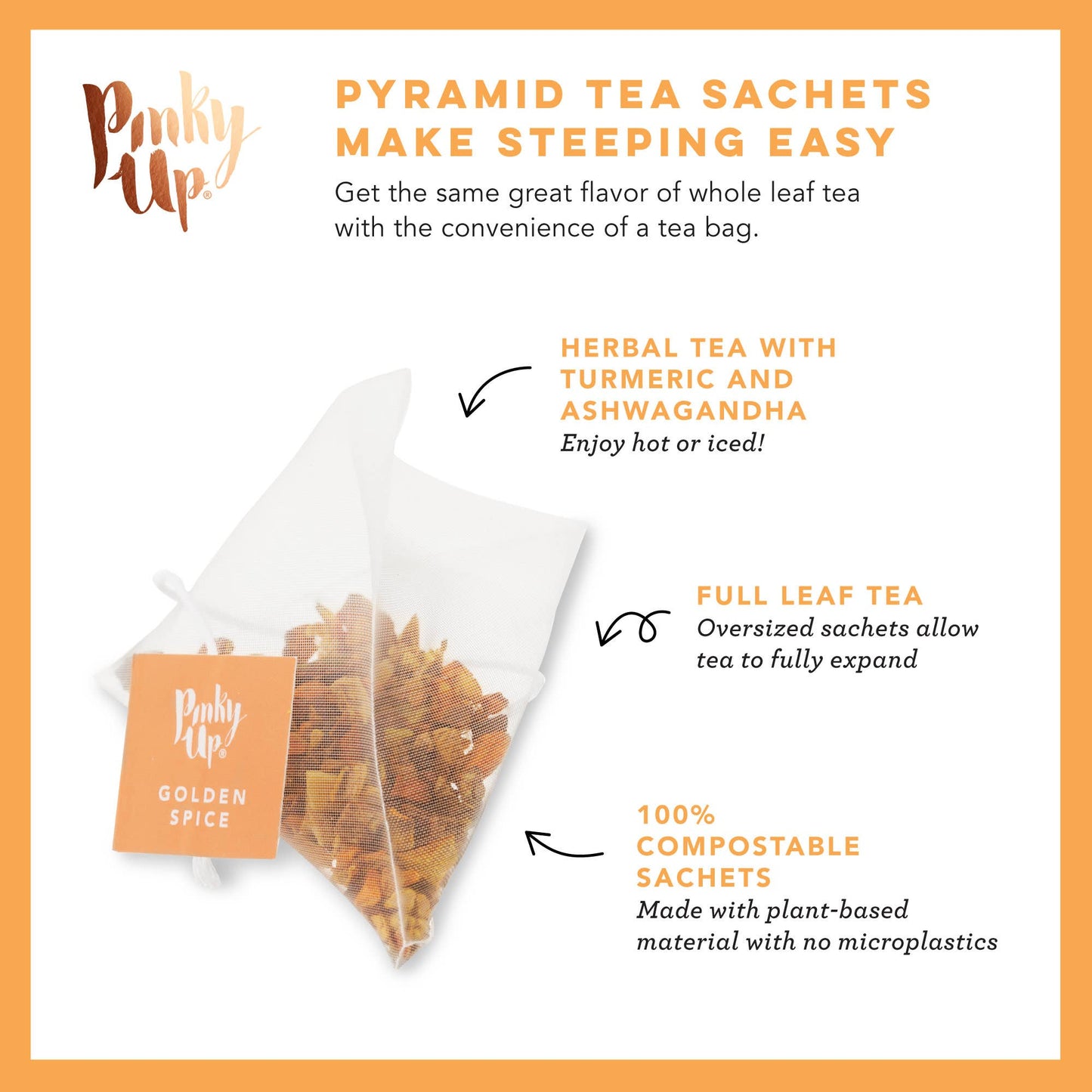 Golden Spice Herbal Tea – Caffeine-Free Turmeric & Ashwagandha Herbal Infusion