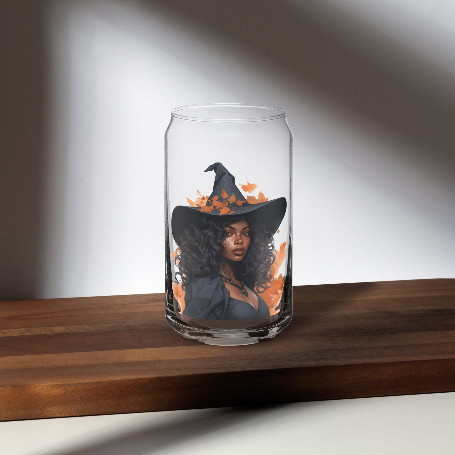 Leilani - 16 oz Fall Witch-Inspired Can-Shaped Glass