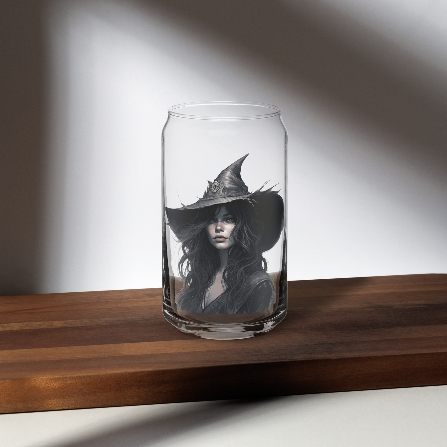 Aria - 16 oz Fall Witch-Inspired Can-Shaped Glass