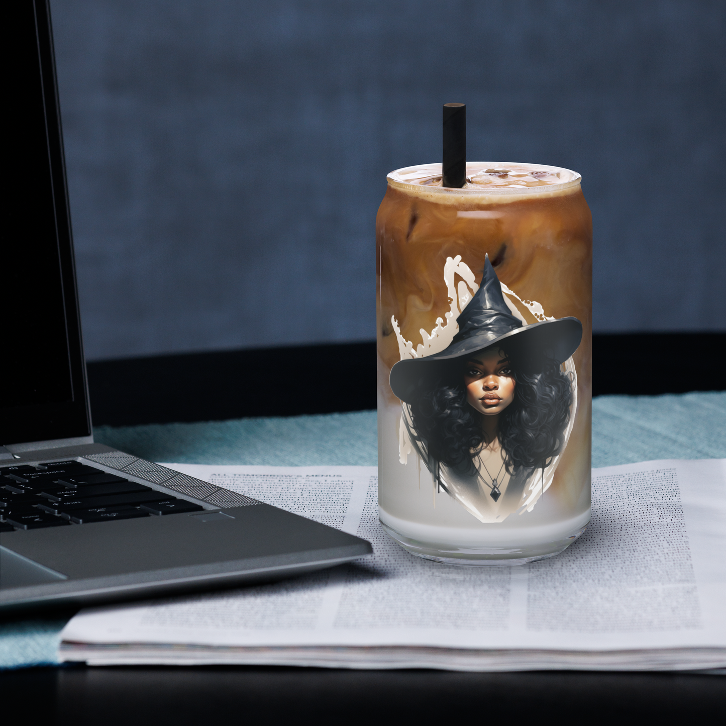 Maeve - 16 oz Fall Witch-Inspired Can-Shaped Glass