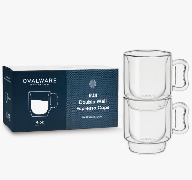 RJ3 Double Wall Espresso Cups - Set of 2