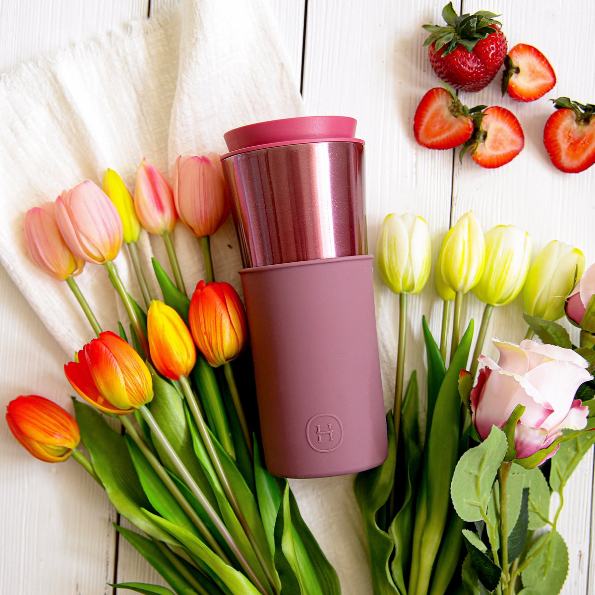 Rose Gold Travel Mug - Dusty Rose