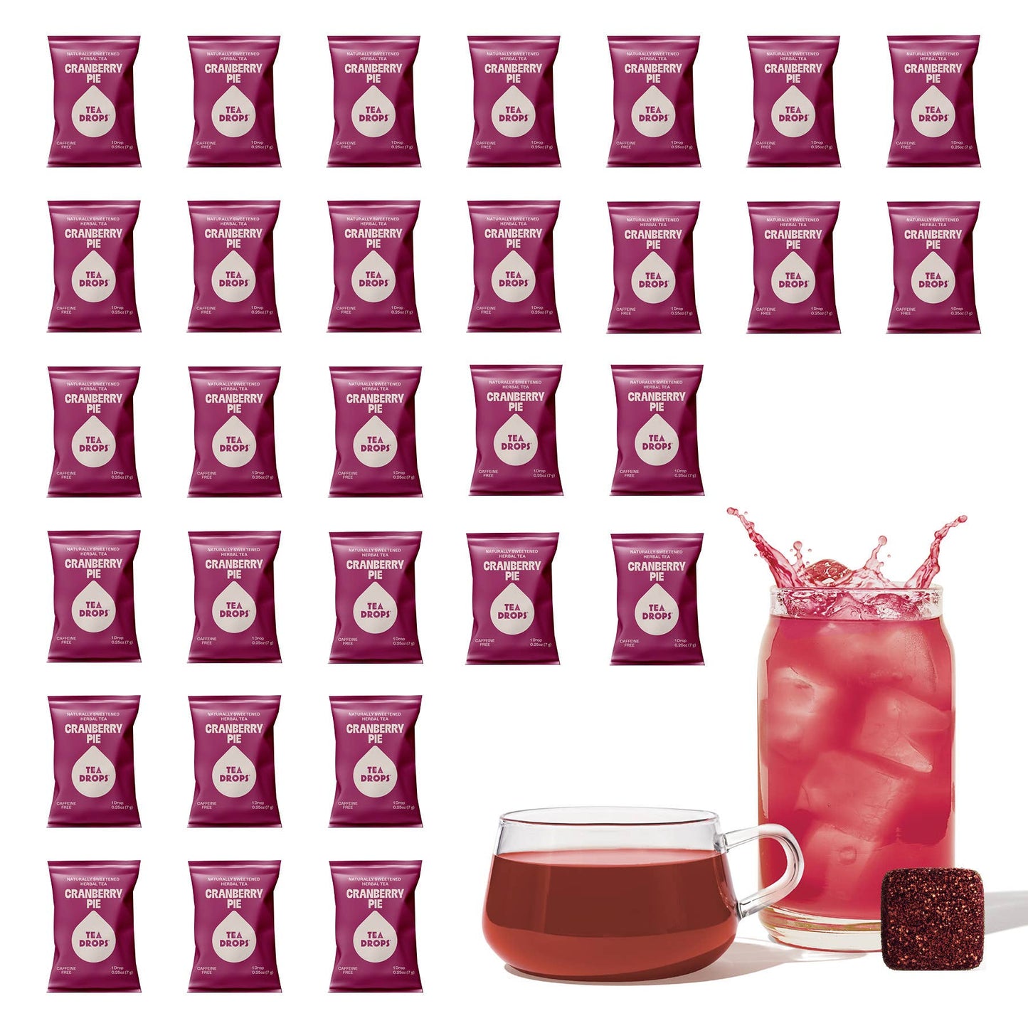 Cranberry Pie Tea Drops