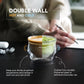 Ovalware Latte Master Glasses | Double Wall Borosilicate Glass (Set of 2)