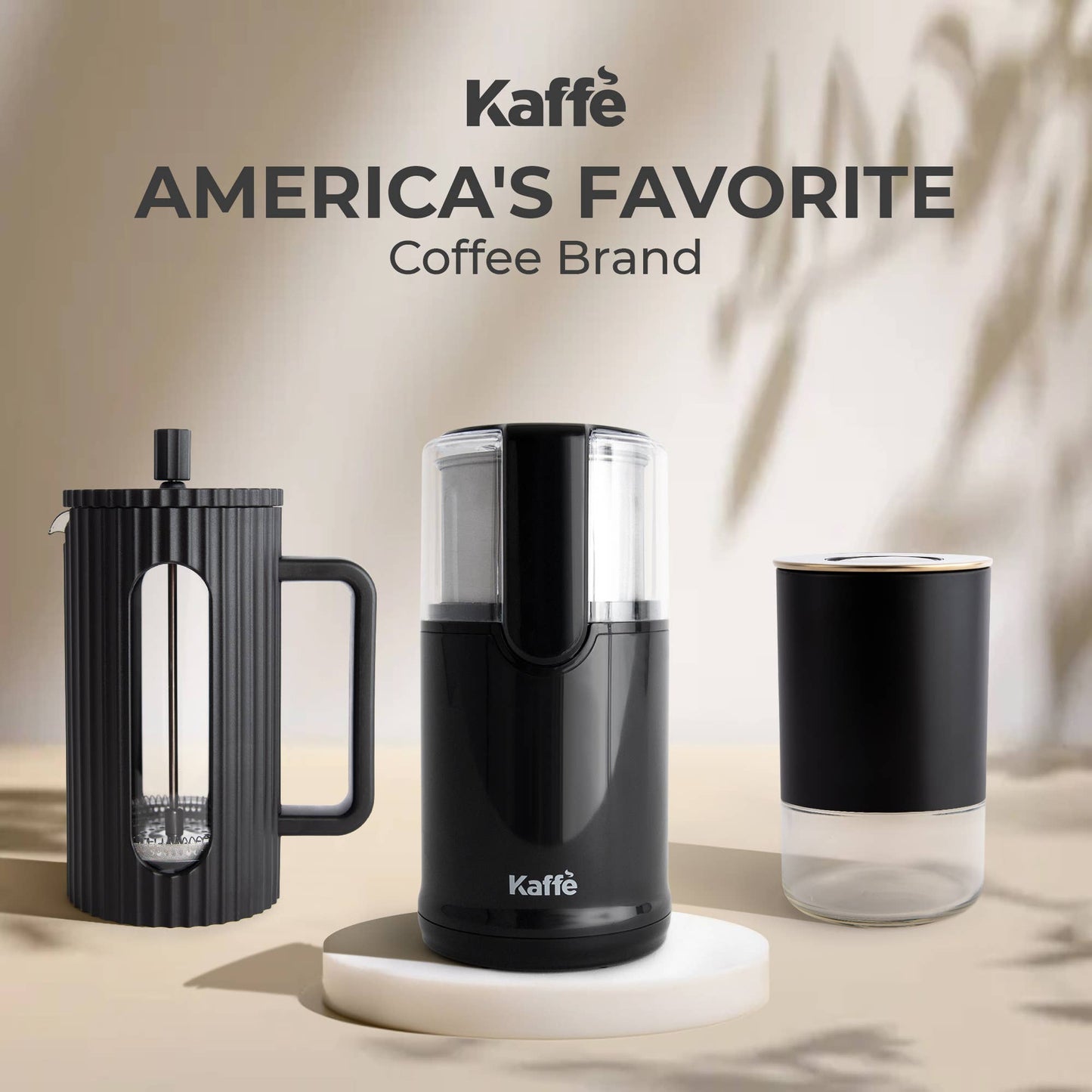 Kaffe Electric Blade Coffee Grinder w/ Removable Cup (4.5oz)