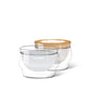 Ovalware Latte Master Glasses | Double Wall Borosilicate Glass (Set of 2)