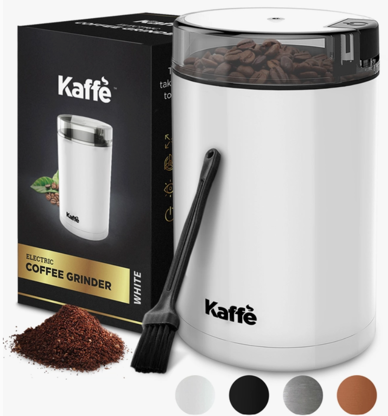 Kaffe Electric Coffee Grinder w/ Cleaning Brush