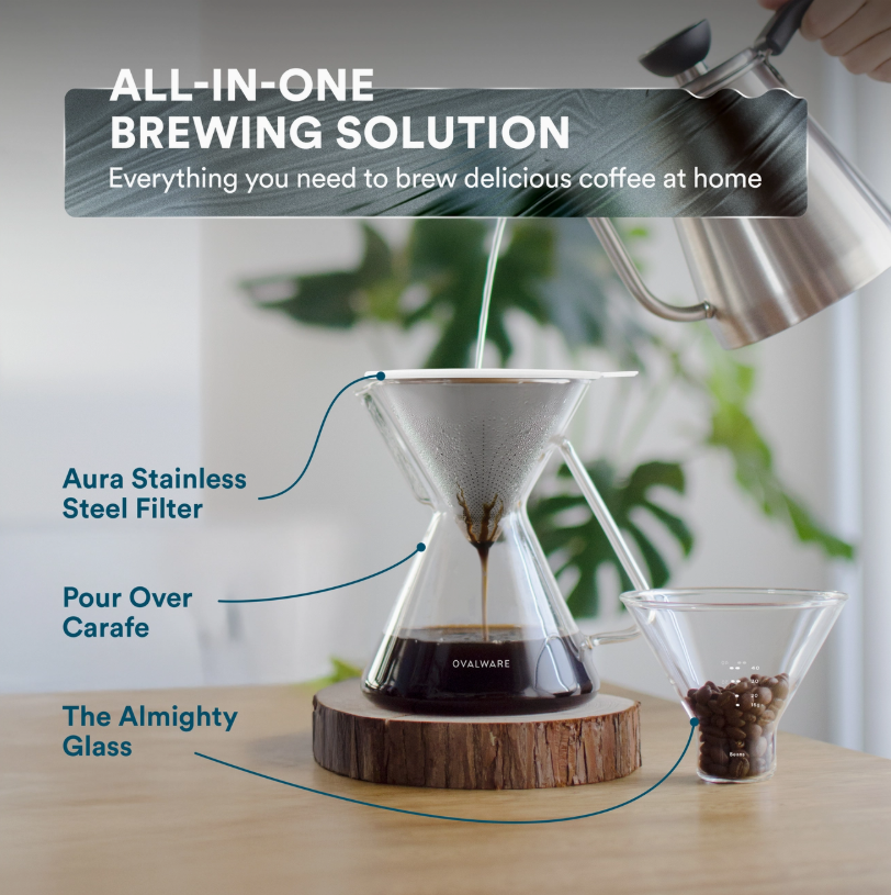 RJ3 Pour Over Coffee Maker with Filter