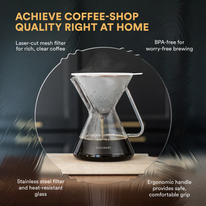 Pour Over Coffee Maker with Filter