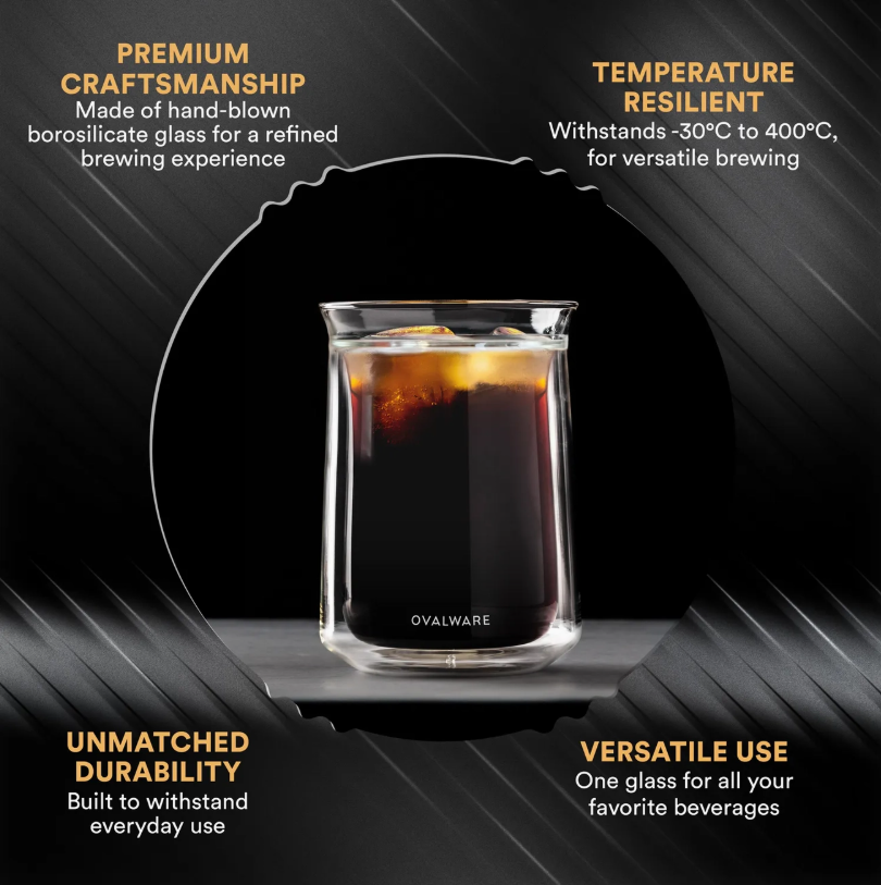 12 oz Ovalware coffee tasting glass product detail