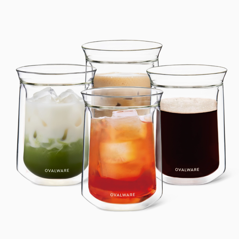 Ovalware double wall coffee tasting glass product view