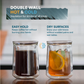 Ovalware double wall borosilicate tasting glass detail