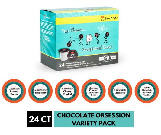Chocolate Obsession Gourmet Coffee Variety Sampler Pack by Smart Sips
