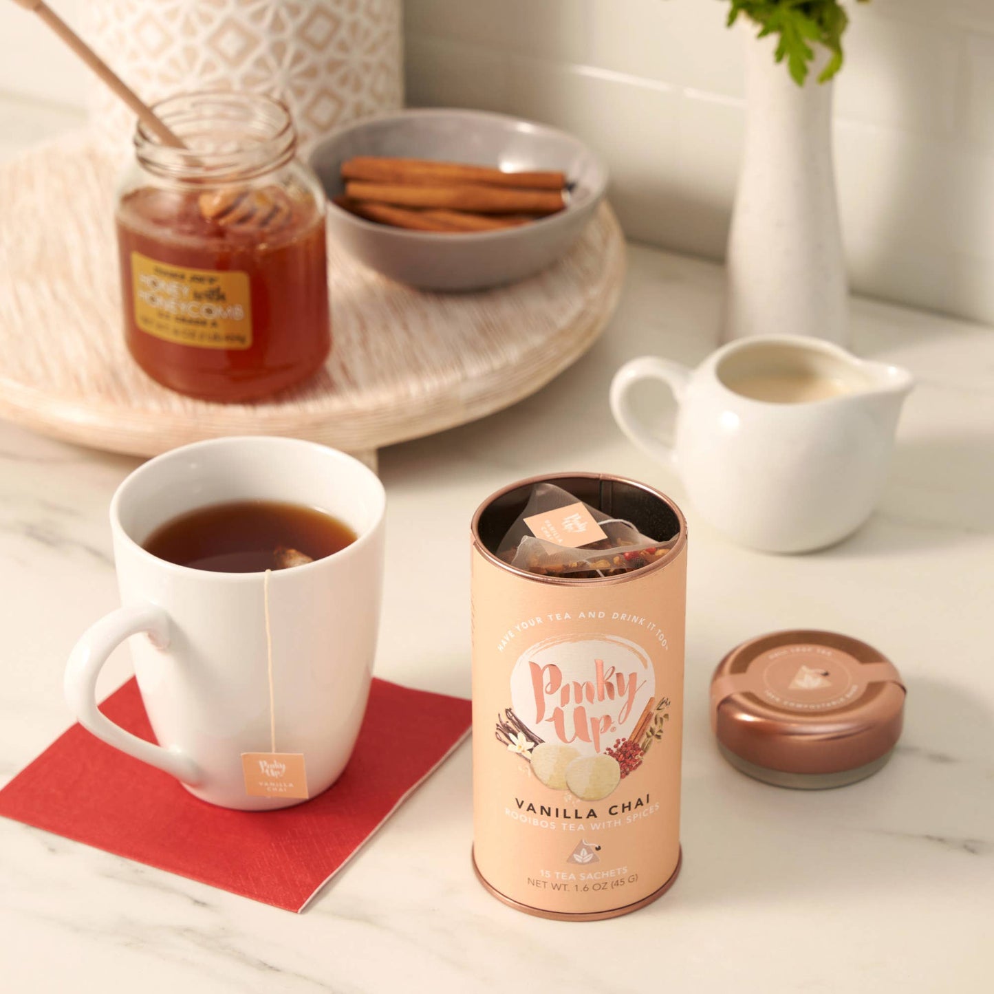 Vanilla Chai Rooibos Tea – Naturally Caffeine-Free Spiced Herbal Tea
