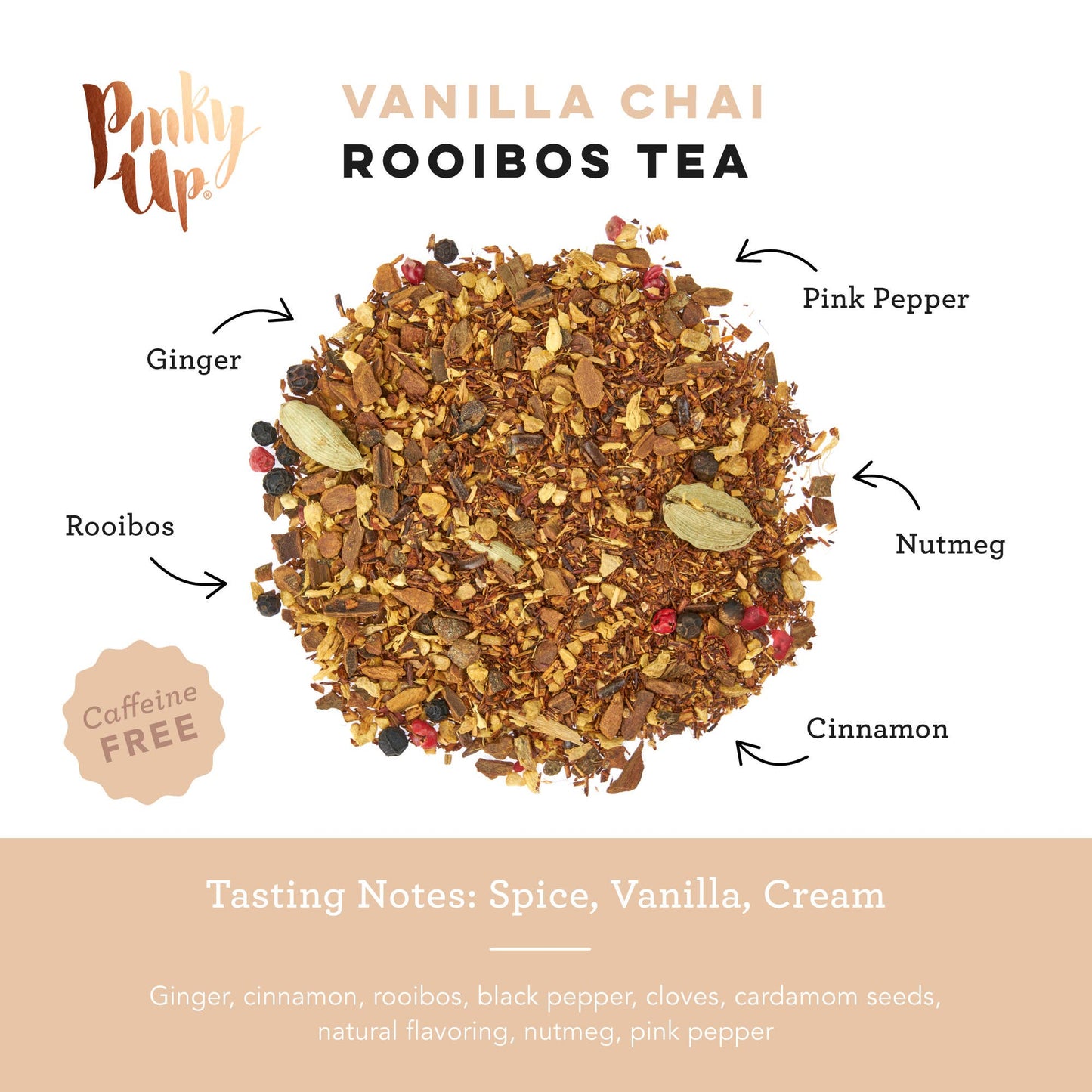 Vanilla Chai Rooibos Tea – Naturally Caffeine-Free Spiced Herbal Tea