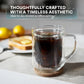 Ovalware Double Wall Glass Mug Set | 17 oz (Set of 2)