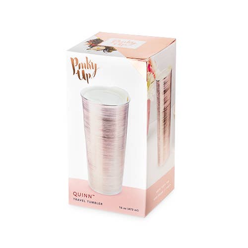 Quinn™ Rose Gold Travel Tumbler by Pinky Up®