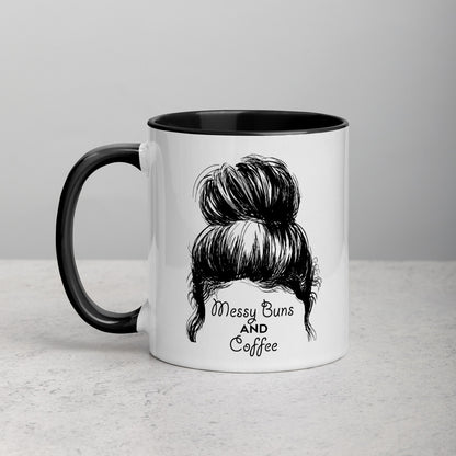 Messy Buns & Coffee Mug (Colored Inside) - Free Shipping